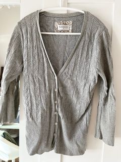 Giordano cardigan 灰色針織外套64234004776195110
