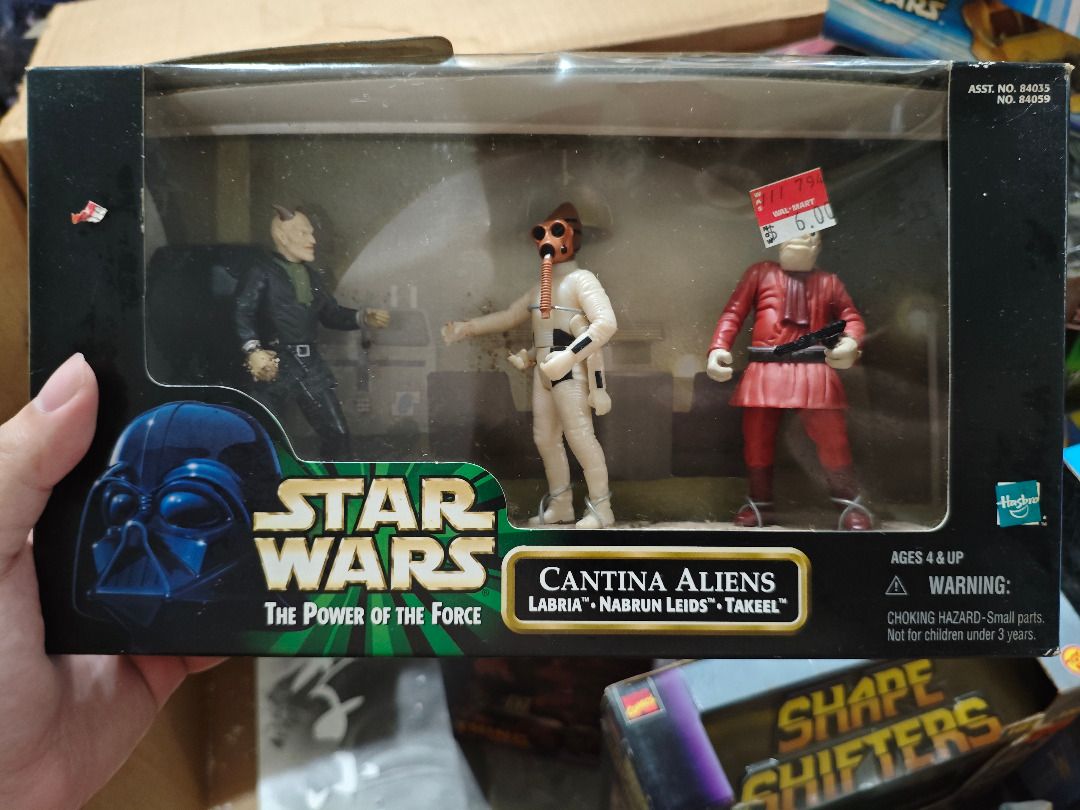 HASBRO STAR WARS Power of Force CANTINA ALIENS ACTION FIGURE SET 1998 w ...