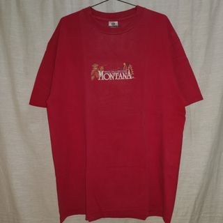 Intex West Yellowstone, Montana Tourist T-shirt (Raspberry Red) XL (fits best Large) 
L27 x W23