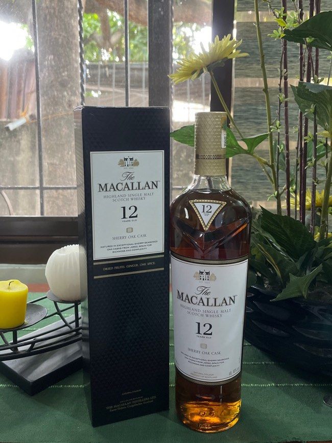 Macallan Highland single malt scotch whiskey (Category: Beverages) located in Manila. Submitted by Alliahmaeee (Listing ID 1358343314, Image 2). Description: Never opened bottle of whiskey 12 years Rfs: given as a gift but i dont drink .
