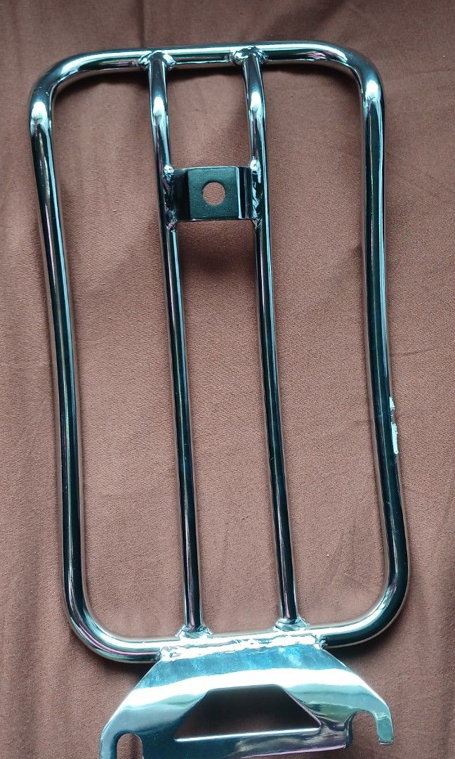 Motorcycle Stainless Back Seat Carrier (Category: Body Parts and Accessories) located in Antipolo. Submitted by d.tuazon (Listing ID 1358403770, Image 3). Description: Universal stainless back seat carrier.Price 685 only.Brandnew ,mabigat at hindi kinakalawang.Solid stainless steel.Mahal ang bili ko dito.RFS:Nabenta na ang motorcycle ko.Rizal area.Shipping sagot ng buyer..