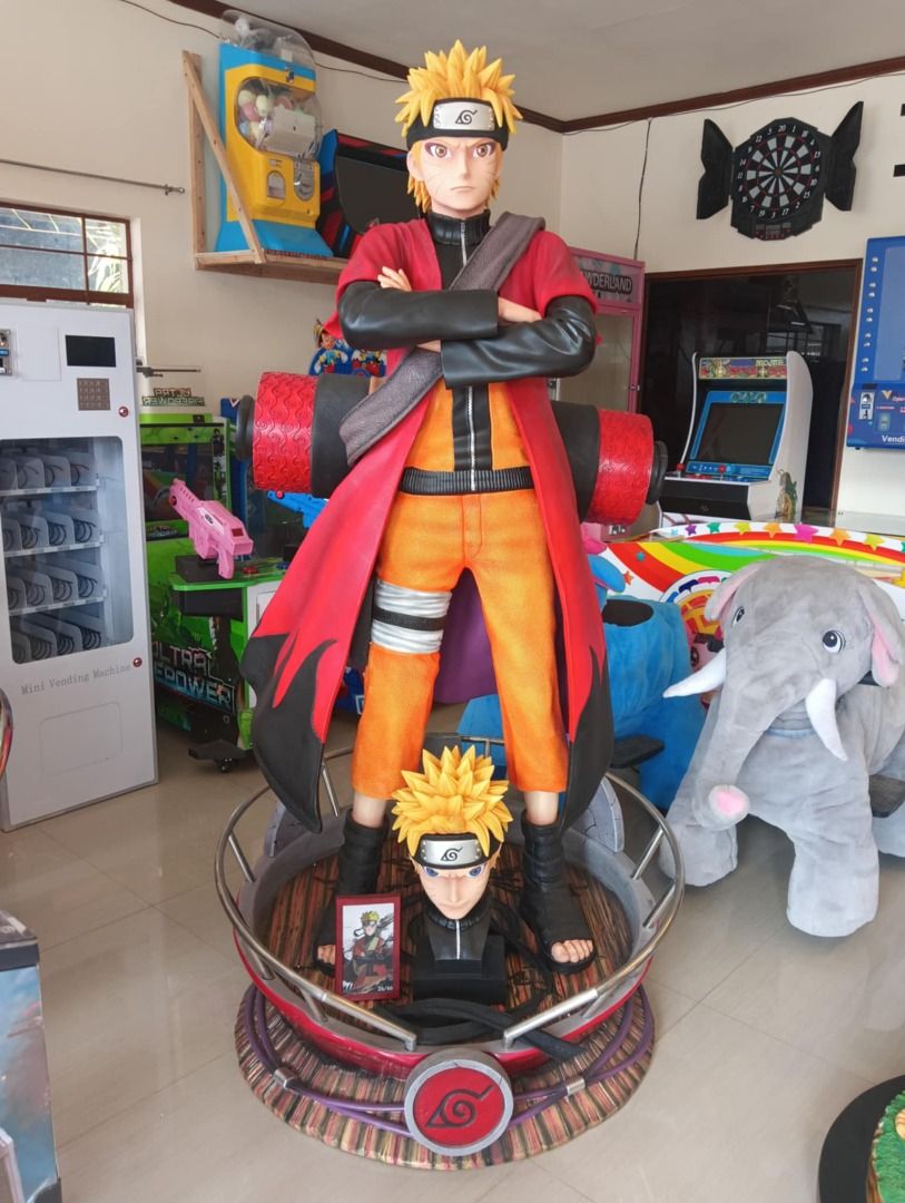 NARUTO LIFE SIZE ACTION FIGURE STATUE (Category: Billiards and Bowling) located in San Pablo. Submitted by reyesbilliardsandaccessories_ (Listing ID 1358391678, Image 1). Description: NARUTO LIFE SIZE ACTION FIGURE STATUE Product details: ✔️Product Type: Statue ✔️Style: TV & Movie Character ✔️Material: Resin ✔️Item Height: 187CM ✔️Item width: 93CM ✔️Character: Naruto ✔️Color: Multicolor ✔️Surface treatment: Polish and Painting ✔️Application place
