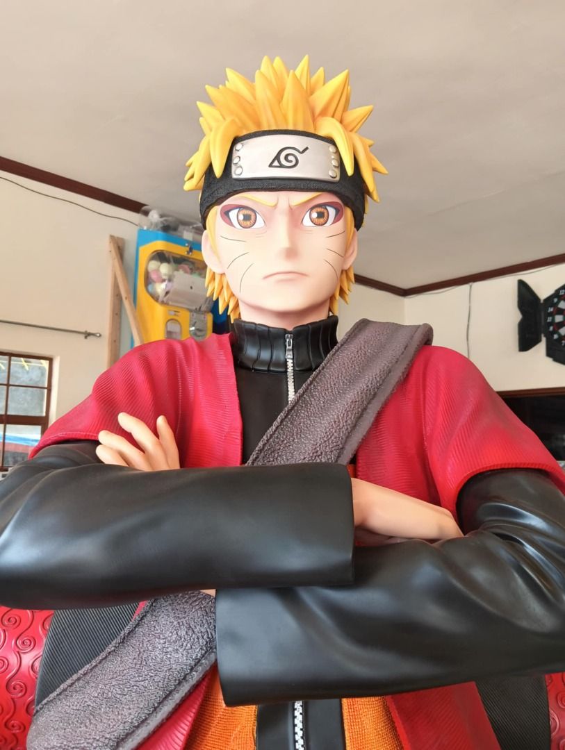 NARUTO LIFE SIZE ACTION FIGURE STATUE (Category: Billiards and Bowling) located in San Pablo. Submitted by reyesbilliardsandaccessories_ (Listing ID 1358391678, Image 2). Description: NARUTO LIFE SIZE ACTION FIGURE STATUE Product details: ✔️Product Type: Statue ✔️Style: TV & Movie Character ✔️Material: Resin ✔️Item Height: 187CM ✔️Item width: 93CM ✔️Character: Naruto ✔️Color: Multicolor ✔️Surface treatment: Polish and Painting ✔️Application place