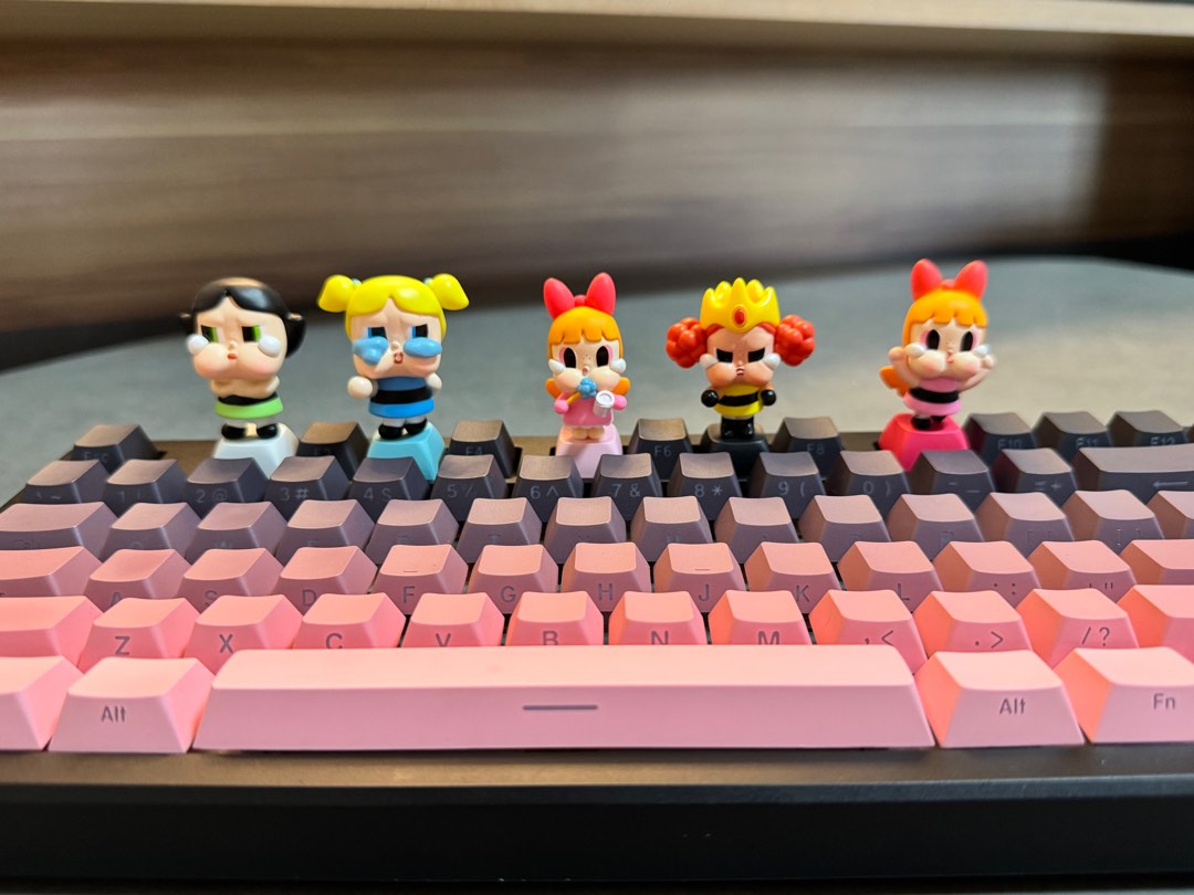 Popmart Crybaby x Powerpuff Girls Keyboard Keycap (+), Hobbies & Toys ...