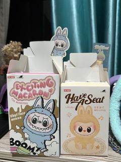 Labubu Have a Seat SISI＋Sea SaltCoconut Pop Mart Labubu The Monsters Exciting Macaron Sea Salt