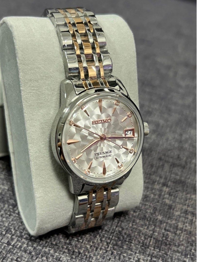 Seiko Mod 33mm Womens Presage Edition (Category: Women's Watches) located in Caloocan City. Submitted by enic99 (Listing ID 1358355586, Image 2). Description: For sale Womens SEIKO MOD ✅Brand New Watches Guaranteed ✅Box, Paper bag ✅ Seiko Nh35 , Japan movement automatic ✅ 33mm watch case ✅904L stainless steel ✅Sapphire crystal ✅Screw down crown ✅1 YEAR warranty .