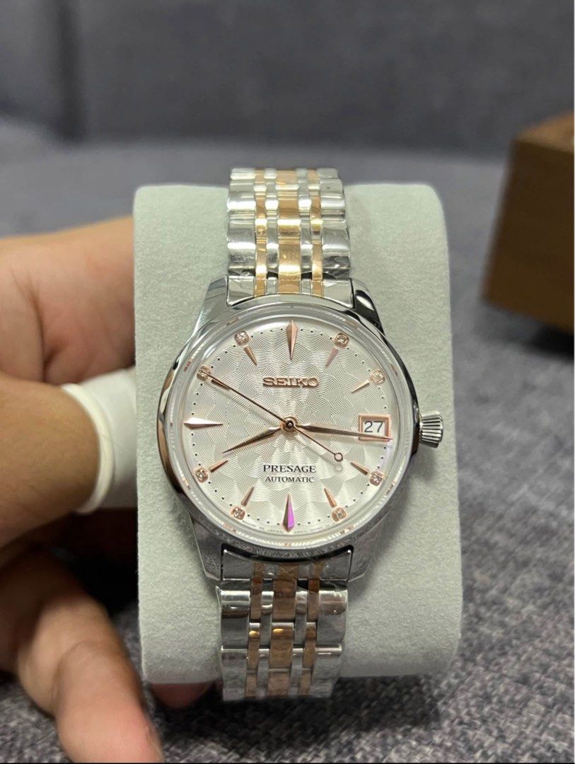 Seiko Mod 33mm Womens Presage Edition (Category: Women's Watches) located in Caloocan City. Submitted by enic99 (Listing ID 1358355586, Image 1). Description: For sale Womens SEIKO MOD ✅Brand New Watches Guaranteed ✅Box, Paper bag ✅ Seiko Nh35 , Japan movement automatic ✅ 33mm watch case ✅904L stainless steel ✅Sapphire crystal ✅Screw down crown ✅1 YEAR warranty .
