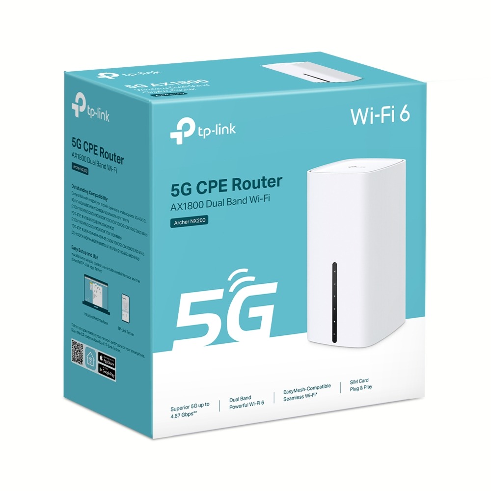 🔥經濟熱賣,現貨即日發貨👍TPLINK 5G CPE WiFi-6 Router⭐NX200📶可外接天線💪支持Easy-Mesh WiFi💪 ...