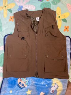 Brown Thin Zip Vest Coat (XL/Large Size)629795252030731110