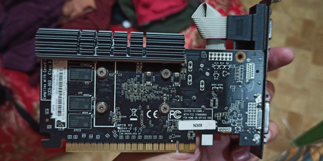 Zotac NVIDIA GT 730 (Defective) (Category: Computer Parts) located in Las Pinas. Submitted by kenespera123 (Listing ID 1358350230, Image 2). Description: Zotac NVIDIA GT 730 (Defective) Price: 1000 pesos Issue: Failed on Stress Test. Computer graphics hanged when used Meetup or delivery Contact me for further inquiries. Thank you! :).