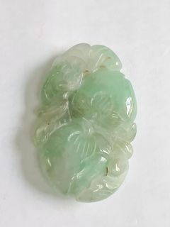 Old Craft Jadeite A Jade, Double Blessings of Fortune and Longevity64239722288899110