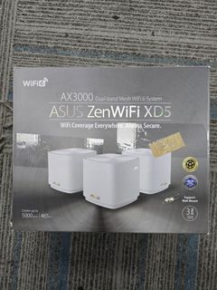 ASUS ZenWiFi XD5 AX3000 AiMesh
Router 全屋網狀 WiFi 6系統路由器 （3件裝）3pack63015188749955110