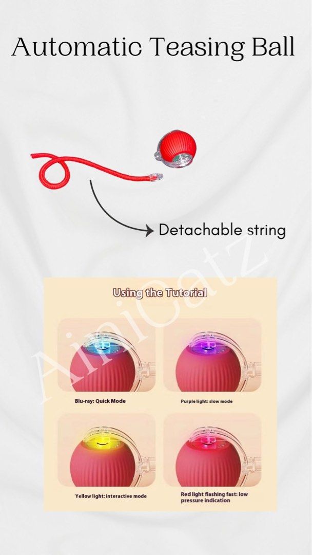 Automatic Teasing Ball (Category: Homes & Other Pet Accessories) located in Singapore. Submitted by ainicatz (Listing ID 1358701020, Image 2). Description: A toy to keep your pets engaged and entertained! Oh, and it’s rechargeable too! .