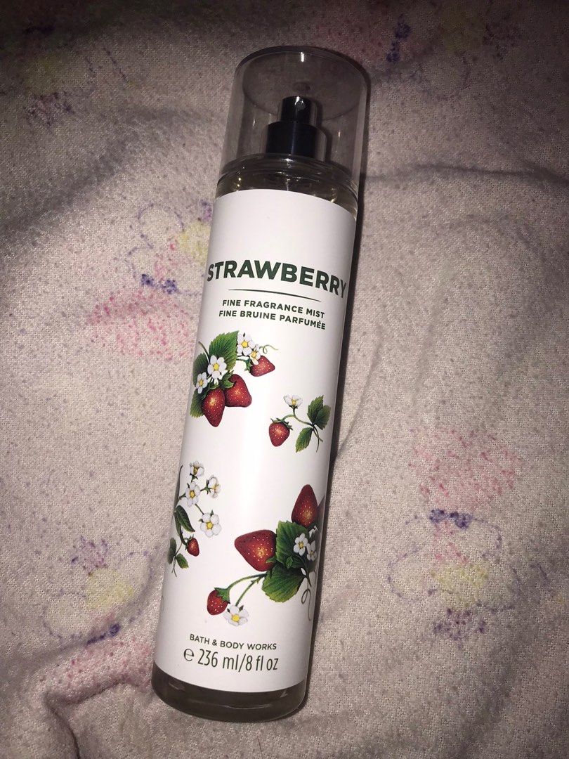 Bath & Body | Bath and Body Works Strawberry (Category: Fragrance & Deodorants) located in San Rafael. Submitted by swizzled (Listing ID 1358578071, Image 1). Description: -few sprays missing -free SF.