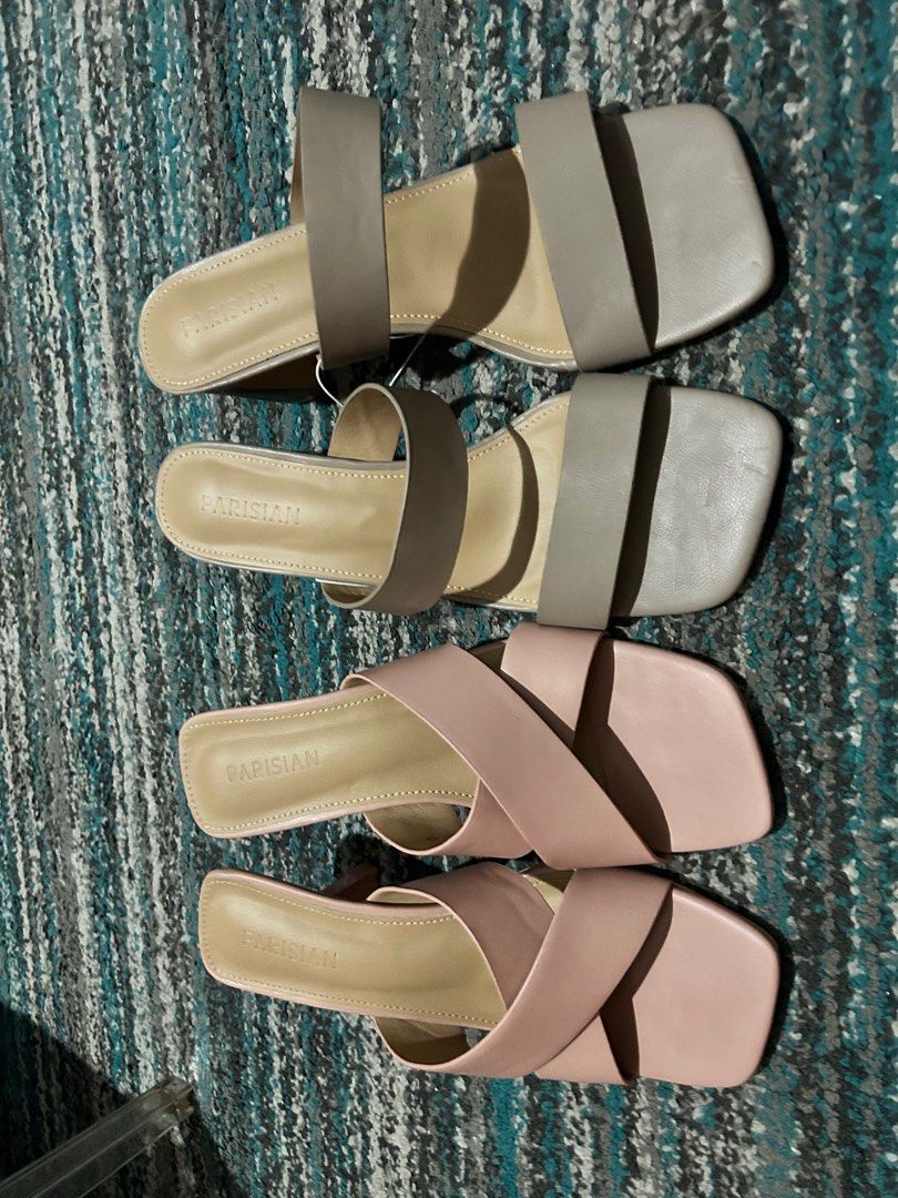 Bundle of 2 Parisian High Heels (Category: Heels) located in Taguig. Submitted by nesafisha (Listing ID 1358612618, Image 1). Description: Bundle of 2 pairs of heels Size 9 Pink xstrap heels - never used outside. Only tried on and walked around to test comfort. Taupe Double strap block heel - brand new still with garter tag Both are very comfortable.