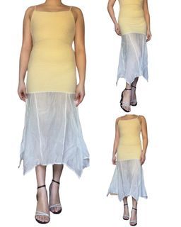 Buttermilk ribbed maxi summer dress