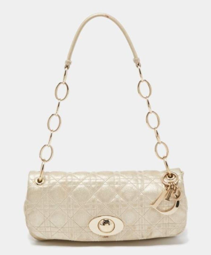Dior light gold flap original (Category: Luxury Bags & Wallets) located in San Juan City. Submitted by rmdeclutter (Listing ID 1358580262, Image 2). Description: decluttering original.