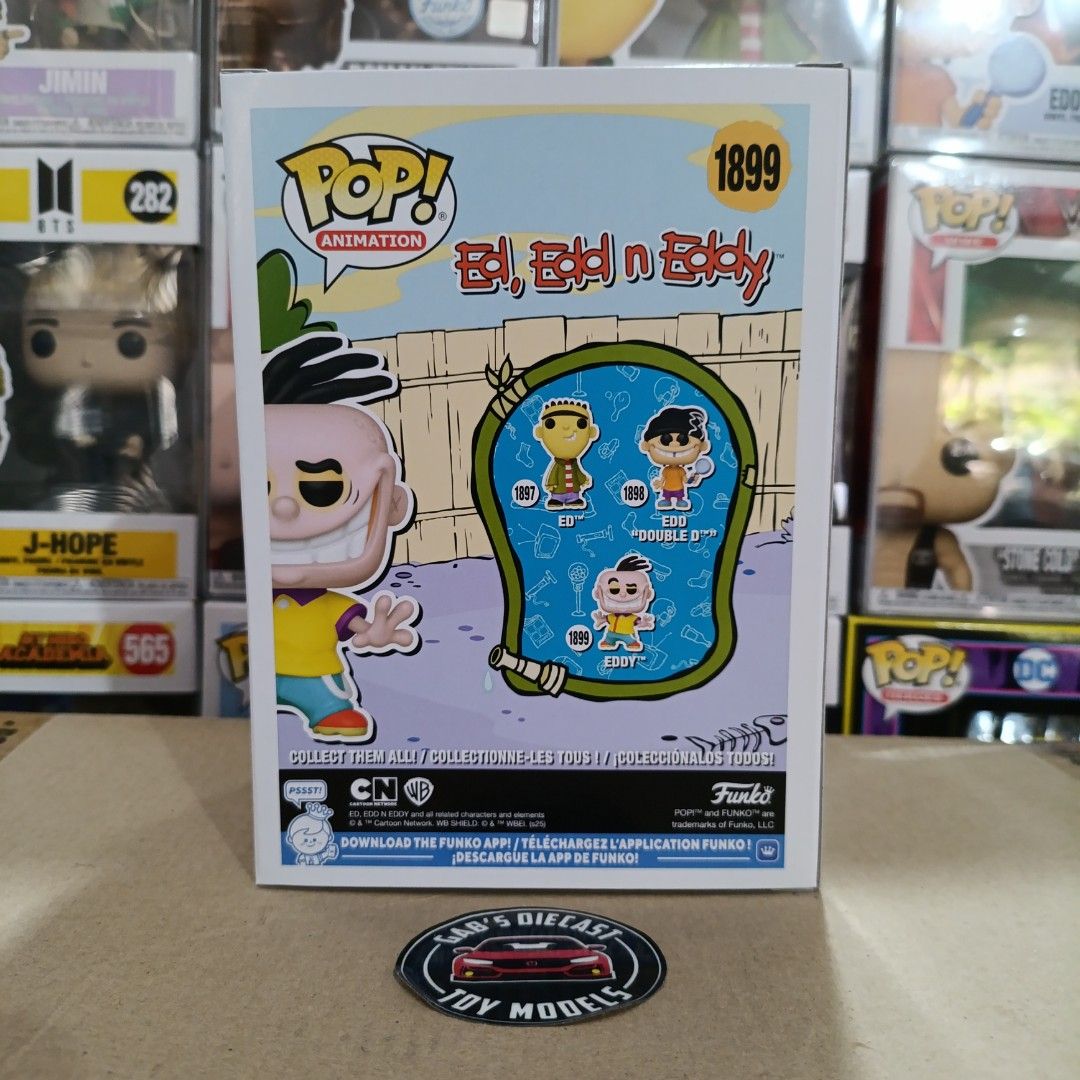 Funko POP! Ed Edd n Eddy Eddy 1899 (Category: Designer & Blind Box Toys) located in Silang. Submitted by ahronngabrielle (Listing ID 1358719015, Image 3). Description: Kindly read the details first 🫰 ✅ALL POPS HAVE NO PROTECTORS ✅LAST PRICE POSTED ✅Box condition is at least 8.5/10 unless stated otherwise ✅Please settle payment within 2 days ✅+50 for a new boss prot ✅+35 for a new 0.5m prot ✅+10 for a sorter box 📍Pick up available by sched @ All