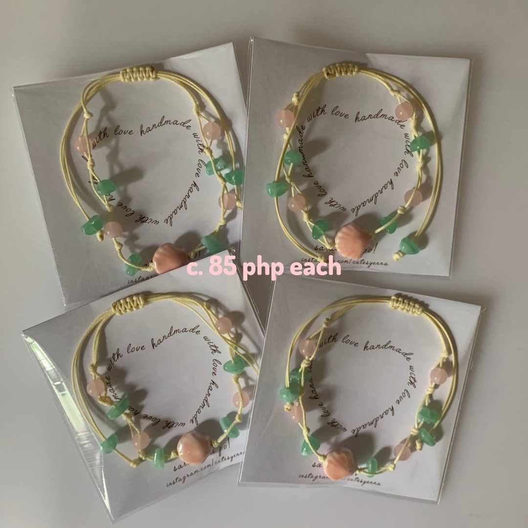 Handmade Bracelets (Category: Bracelets) located in Tagbilaran City. Submitted by miangsstuff (Listing ID 1358621535, Image 3). Description: 💗 PLEASE READ DESCRIPTION 💗 Cutesy bracelets and necklaces, each handmade with love and care by Sienna. Brand New ✅ Original Design ✅ Handmade with Love ✅ Be sure to check out my official Instagram page: @cutesyenna Thank you!.