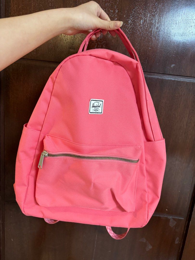 Herschel Nova Mid Backpack (Mineral Rose) 18L (Category: Backpacks) located in Malabon City. Submitted by solijustuff (Listing ID 1358685372, Image 1). Description: Used Once. - Like brand new, no stains and super clean. - Fits 13 inch laptop or Ipad. - has a water bottle compartment at the side - front pocket and a pocket inside the bag for your laptop or ipad. - fits a lot of items - adjustable straps - Orig price 3990 php! (based on herschels 