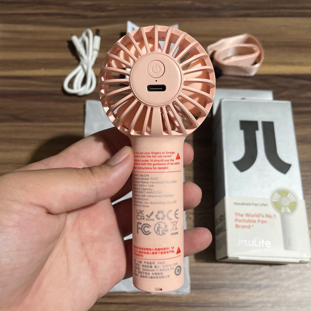 JISULIFE Portable Fan 2000 mAH (Category: Fans) located in Mandaluyong City. Submitted by lady.lannister (Listing ID 1358697618, Image 3). Description: JISULIFE Portable Fan 2000 mAH Features Rechargeable USB Port .