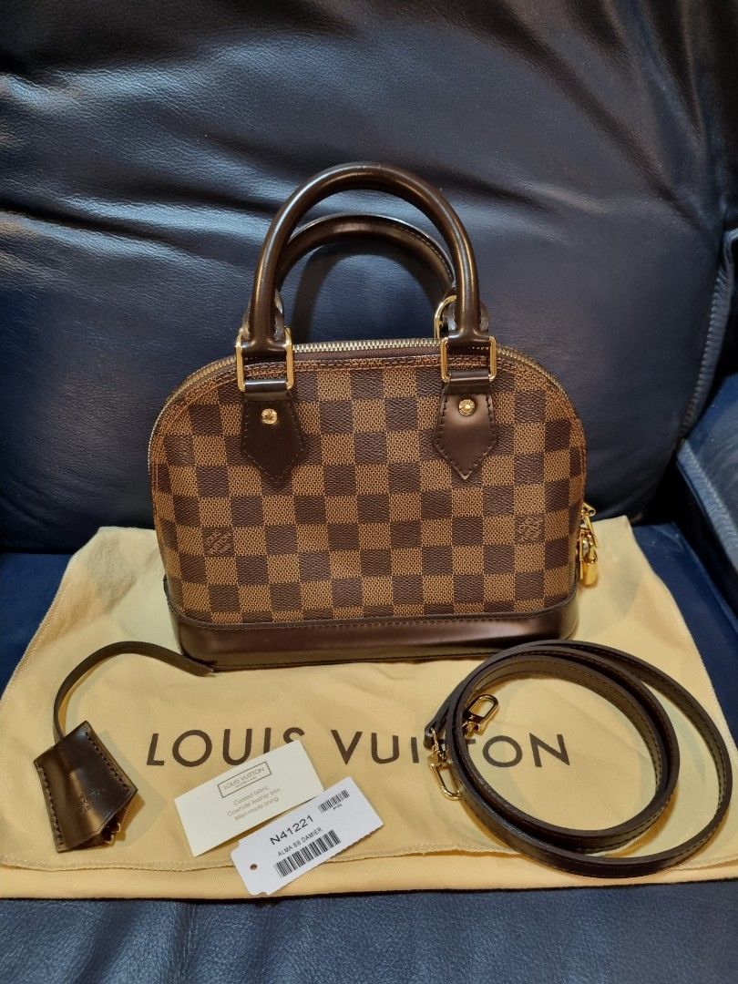 LV - Alma Bb Damier (Category: Luxury Bags & Wallets) located in Quezon City. Submitted by sapphirene (Listing ID 1358540296, Image 3). Description: Louis Vuitton Alma Bb Damier, use only few times, with dustbag, paper bag, box..