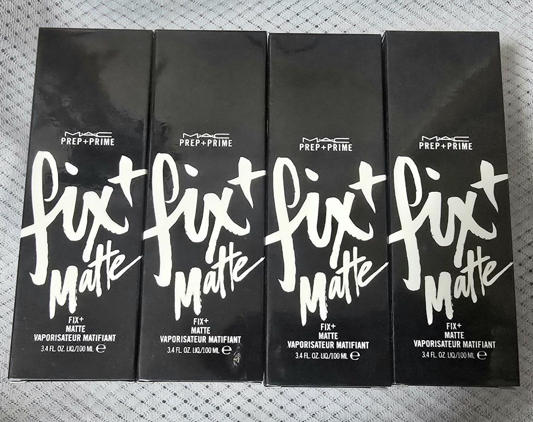 REPRICED Mac Fix+ Matte 100ml (Category: Makeup) located in Quezon City. Submitted by decluttering_helpmeee (Listing ID 1358655914, Image 1). Description: 4 available. Matte Variant. Full size 100ml. Brand new in box. 2023 batch. Retails for Php 1800. Other variants also available. Original Coconut Lavender Price is slightly negotiable. Sf c/o buyer..