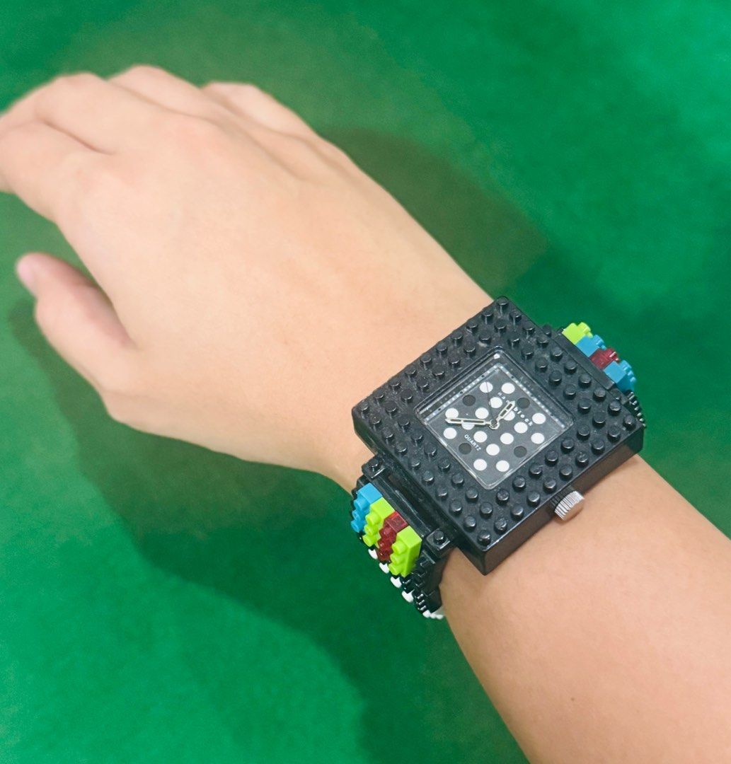 Nano Block Lego Sqaure Watch (Category: Lego & Building Sets) located in Davao. Submitted by talitha.kuom (Listing ID 1358566252, Image 2). Description: Nano Block Lego Sqaure Watch > In good condition. • It comes with a battery. > Price: ₱2,000.00 excluding delivery fee > RFS: Decluttering.