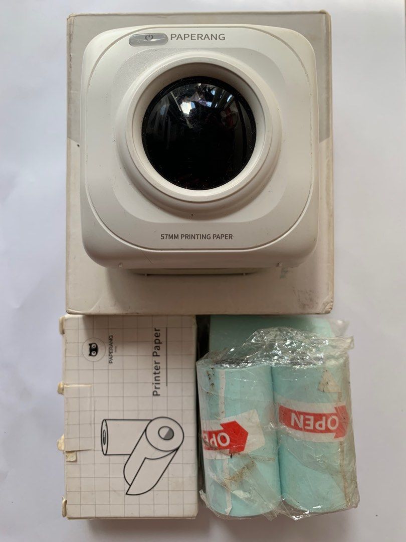 Paperang P1 (57MM) Printing Paper (Category: Printers, Scanners & Copiers) located in Quezon City. Submitted by yqna_snz (Listing ID 1358546229, Image 1). Description: 57MM Printing Paper Inclusions: -Printer -3x rolls of Printing paper -5x rolls of Sticker Printing Paper (price negotiable).