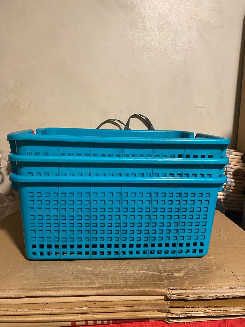 Plastic Storage Baskets (Category: Storage Boxes & Baskets) located in Manila. Submitted by spiderwithatophat (Listing ID 1358618640, Image 2). Description: Bought from Landmark Take all 200 RFS: Decluttering .
