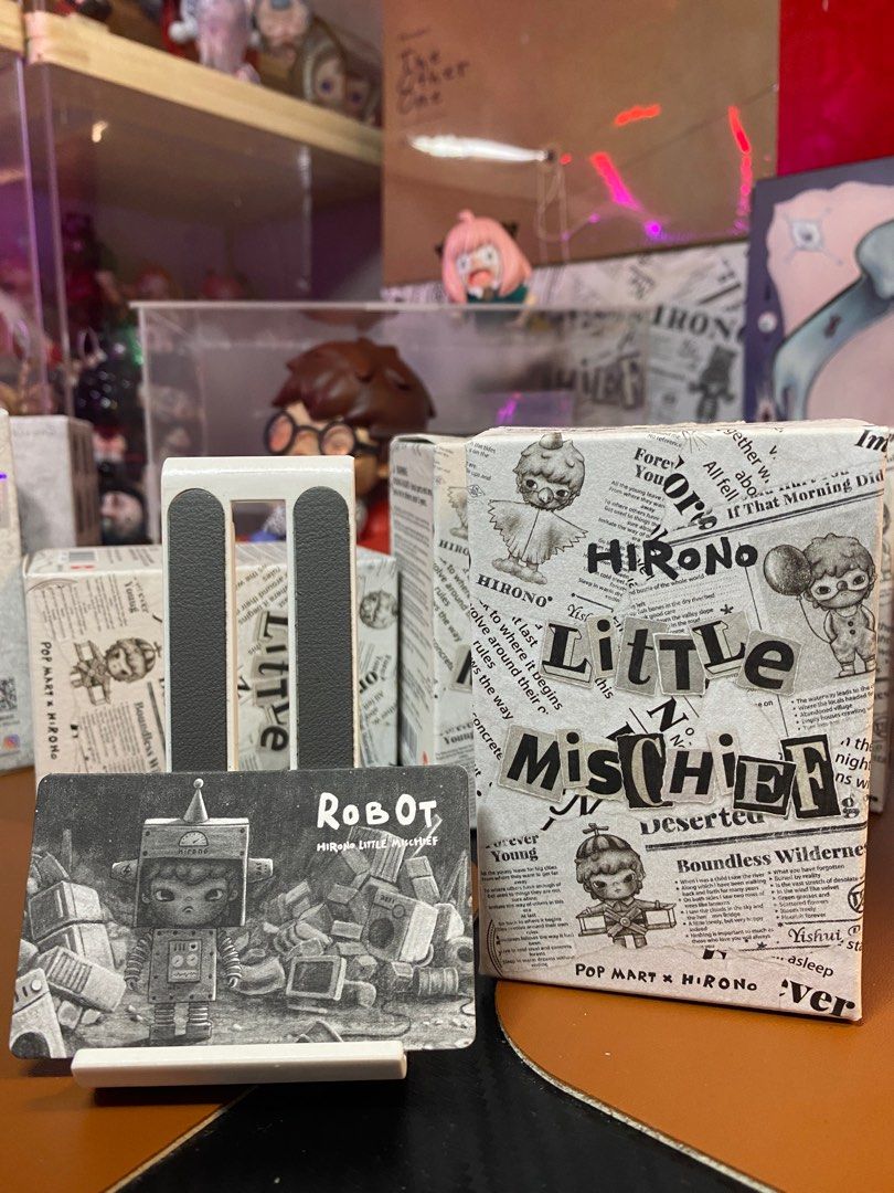 Sealed foil robot little mischief hirono (Category: Designer & Blind Box Toys) located in Cainta. Submitted by ken_011 (Listing ID 1358735894, Image 1). Description: **🛍️SALE sa TAGINIT** 😰 **Pop Picks! - Pili na ng paborito mo at ipares sa hanap mo!** 💖 📌 **Available Items ONHAND:** ✅ **The Other One** ✅ **Mime** ✅ **Little Mischief** ✅ **Finding Mokoko Sealed Zimomo I Found you also available 8.5k How it works:** 1️⃣ Pili ka ng gusto mong *