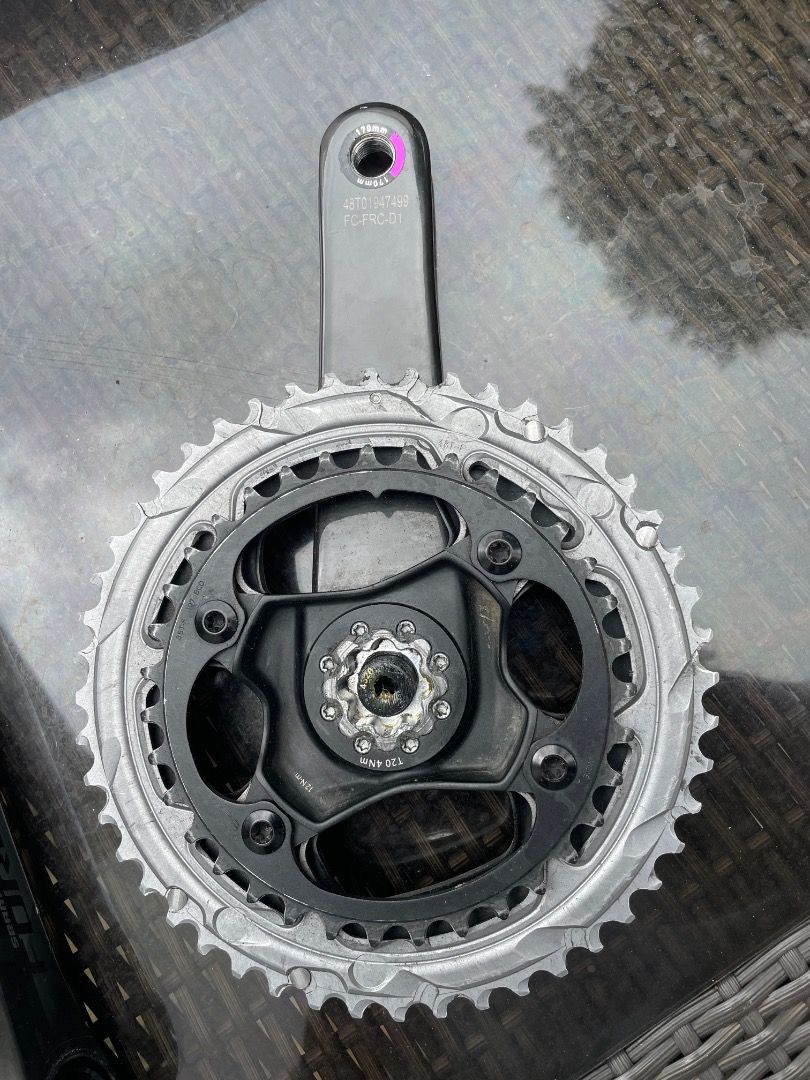 SRAM FORCE CRANKSET (Category: Bicycles) located in Calamba. Submitted by beamarieq (Listing ID 1358678750, Image 2). Description: SRAM FORCE CRANKSET 170mm arm 48/35T 12speed Used less than a year Minor scratches RFS: Upgrade.