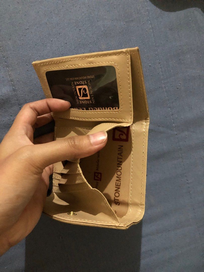 Stone Mountain leather trifold wallet (Category: Wallets & Card holders) located in Santa Rosa. Submitted by danicles (Listing ID 1358602932, Image 3). Description: Brand new, in storage Stone Mountain taupe leather trifold wallet Ships from Makati.