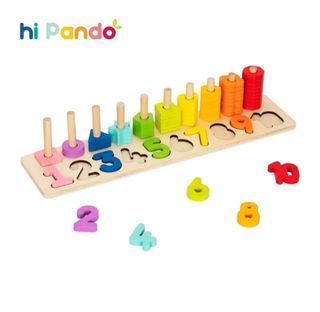 Wooden Number Counting Stacker Puzzle