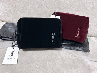 YSL beaute 絲絨小型化妝袋64211993587458110