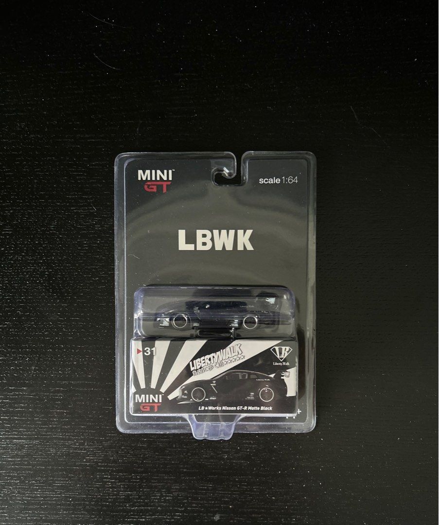 1/64 Mini GT #31 LB★Works LBWK R35 Matte Black Japan Card Blister ...