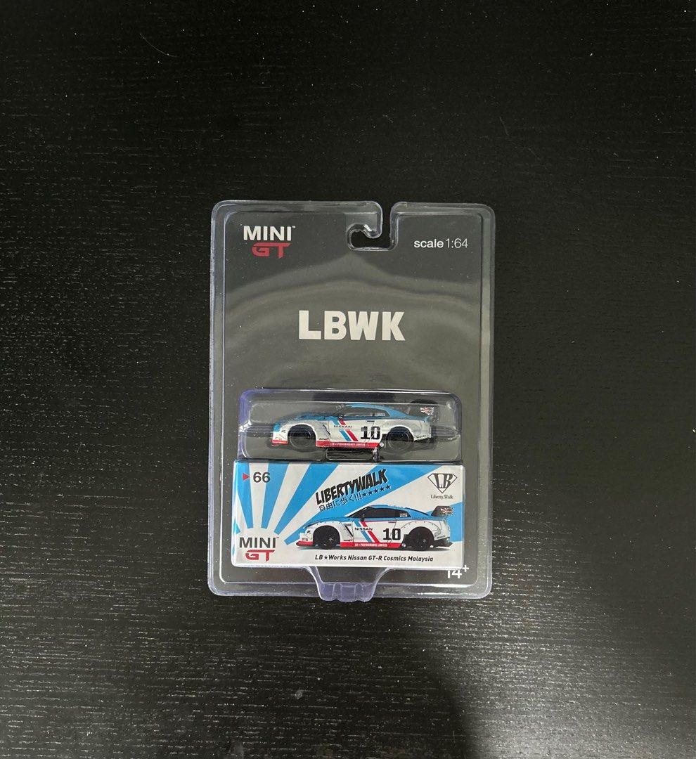 1/64 Mini GT #66 LB★Works LBWK R35 Cosmics Malaysia Japan Card Blister ...