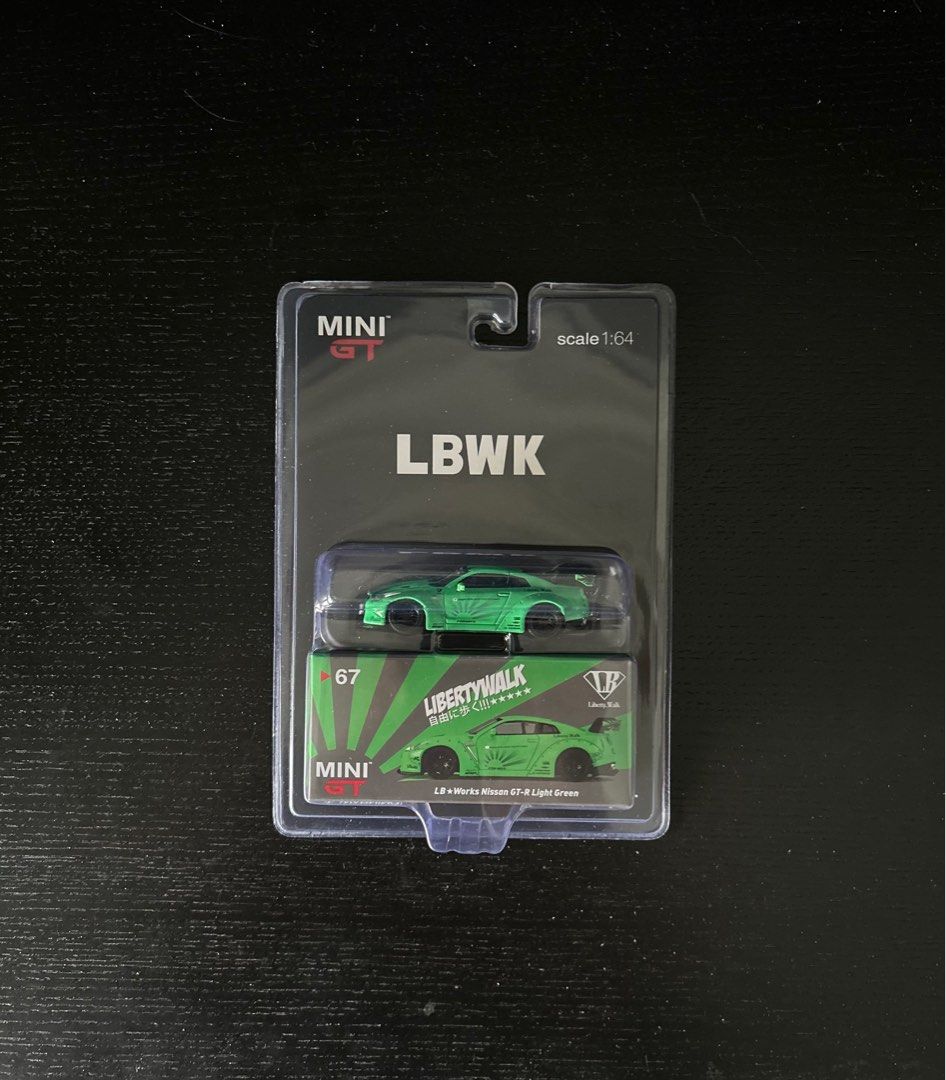 1/64 Mini GT #67 LB★Works LBWK R35 Light Green Japan Card Blister ...