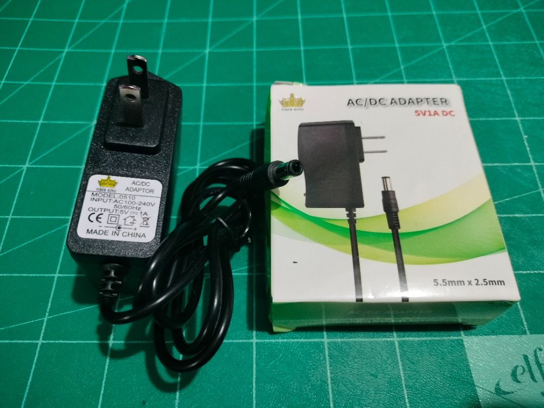 5V 1A Universal Power Adapter (Category: Cables & Adaptors) located in Quezon City. Submitted by kyrex12 (Listing ID 1358801764, Image 2). Description: -100v-240v (AC) to 5V (DC) -1 amperes -5.5mm x 2.5mm size -with 1 week warranty -accept for shipping via LALAMOVE COD(buyer's expense) -accept GCASH and MAYA payment -COMPATIBILITY IS BUYER'S RESPONSIBILITY.