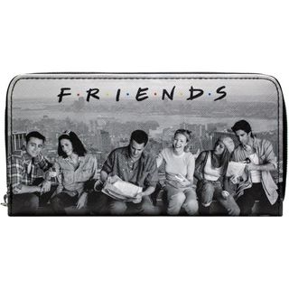 美國 Friends 老友記 Lunch on a Skyscraper Portemonnaie 黑白色皮革 長型 銀包64220733926530110