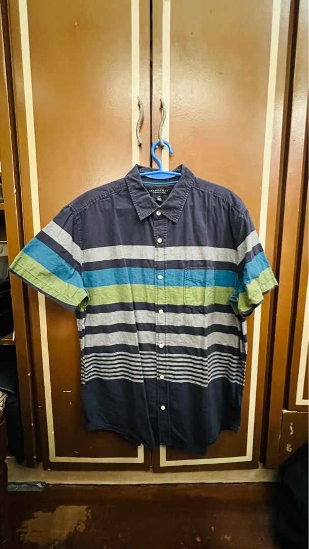 Aero Polo (Category: Tshirts & Polo Shirts ) located in San Juan City. Submitted by streetdapper (Listing ID 1358745690, Image 2). Description: Aero Polo Size: Large 200php Color Rate: 9/10 There are signs of usage. *This is personal use not thrift. :) *Reason for selling: Decluttering Can add discount if 3or more items. :) Payment Methods: - Gcash - Bank Transfer (BPI/BDO) *Payment first policy before shipping / deliver (shouldered by buyer) *Sh
