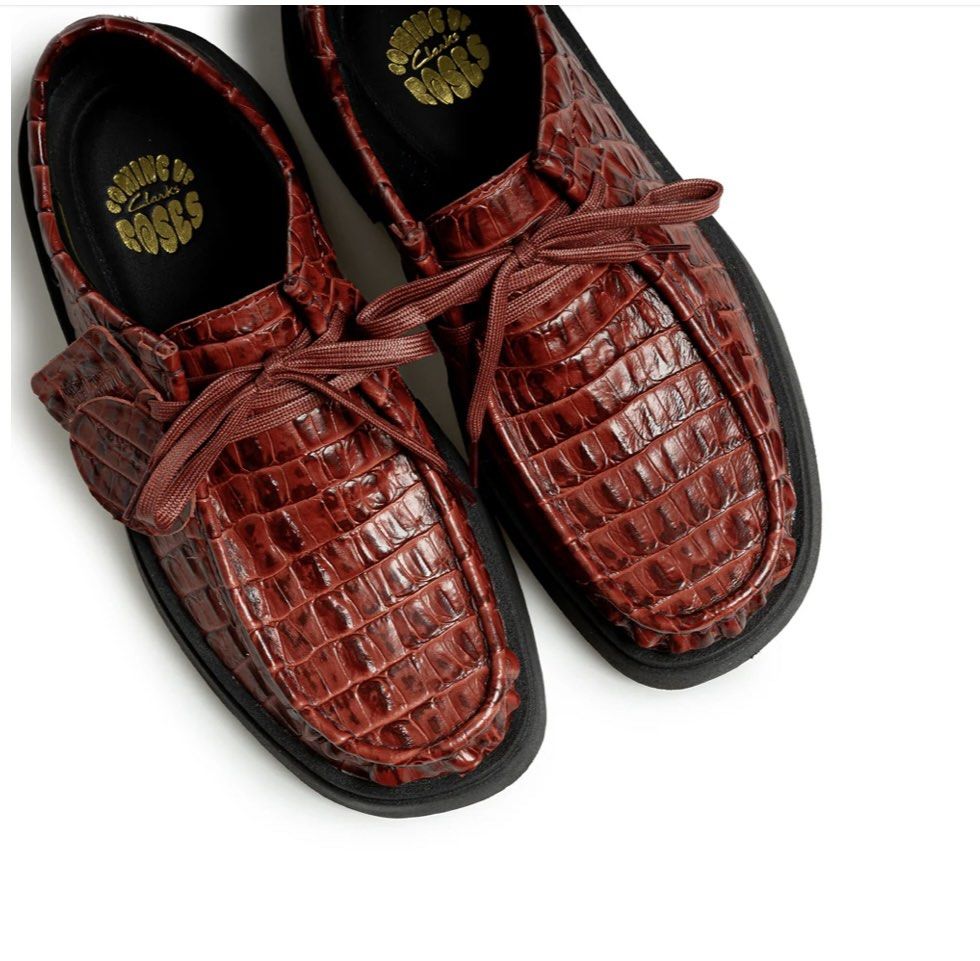 Clarks x Martin Rose Torview Burgundy & Black Leather, Men's Fashion ...