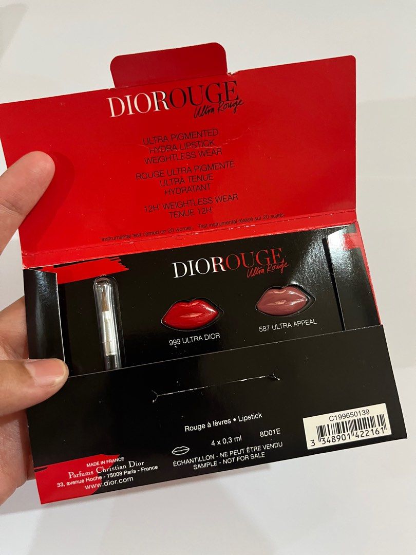 Dior rouge (Category: Makeup) located in Bulacan. Submitted by nyawnyaww (Listing ID 1358748985, Image 2). Description: Dior rouge Ultra rouge (sample).