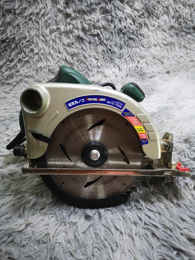 Electric Circular Saw (Category: Construction Tools & Equipment) located in Santa Cruz. Submitted by jmy_surplus.2 (Listing ID 1358835859, Image 1). Description: Size ; Color ; Green Type ; Saw Brand ; No brand Material ; Steel Style ; Electric Circular Saw JMY 4.