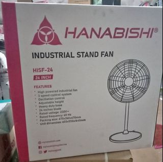 Hanabishi 24in Heavy Duty Metal Blade Warehouse Industrial Stand Fan For Sale (Wholesale)
