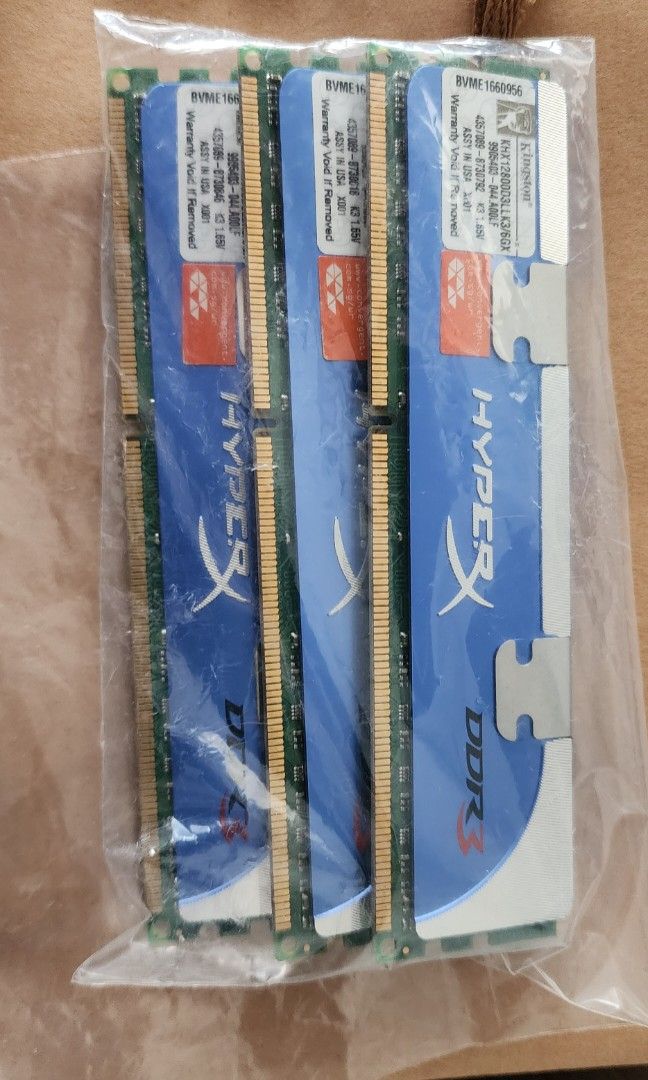 HYPERX DDR3 3X2G (6G)Memory RAM63223792791553111