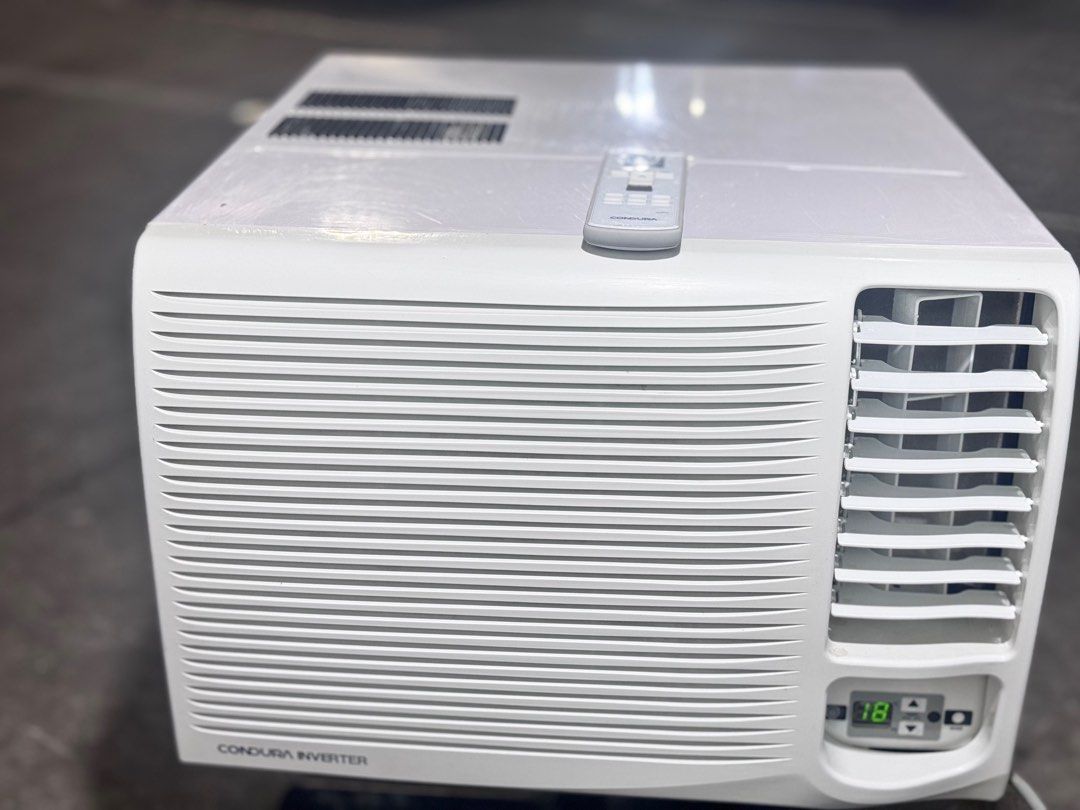 Inverter aircon window type (Category: Air Conditioning and Heating) located in Manila. Submitted by prince_jush (Listing ID 1358892649, Image 3). Description: Condo pull out 1hp condura full inverter with remote 1.5hp carrier full inverter Ready to use, already clean Size: 22by15 inches With warranty We do cash on delivery for free Pm or call for interested 09093629905.