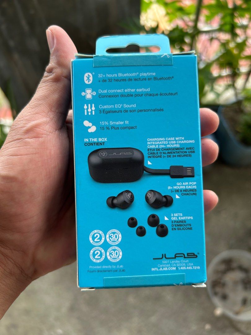 JLAB GO AIR POP (Category: Earphones) located in Legazpi City. Submitted by albay.hype.shop (Listing ID 1358822848, Image 2). Description: FASTBREAK!PAUBOS SALE!STEAL PRICE! JLAB GO AIR POP 1,250 ONLY! TRUE WIRELESS SMALLEST FIT EVER CUSTOM EQ MODES TOUCH SENSOR DUAL CONNECT BRANDNEW LEGIT STOCKS: 3PCS NLNG.