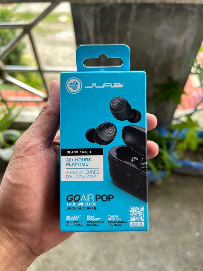 JLAB GO AIR POP (Category: Earphones) located in Legazpi City. Submitted by albay.hype.shop (Listing ID 1358822848, Image 1). Description: FASTBREAK!PAUBOS SALE!STEAL PRICE! JLAB GO AIR POP 1,250 ONLY! TRUE WIRELESS SMALLEST FIT EVER CUSTOM EQ MODES TOUCH SENSOR DUAL CONNECT BRANDNEW LEGIT STOCKS: 3PCS NLNG.