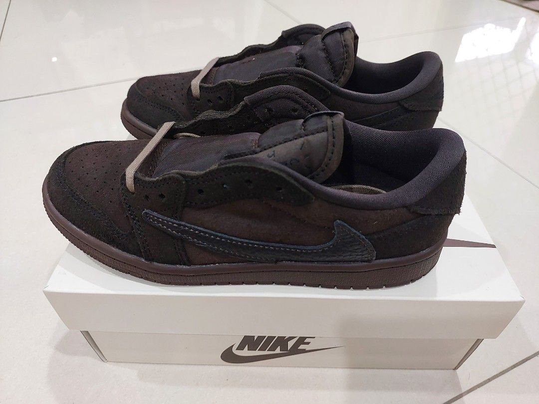 Jordan 1 Low OG x Travis Scott PS (Category: Babies & Kids Fashion) located in Pasig City. Submitted by _macoys_ (Listing ID 1358785795, Image 1). Description: Jordan 1 Low OG x Travis Scott PS Velvet Brown Dark Mocha Size: 3Y (35 EUR) Condition: Brandnew 100% Authentic ** SNKRS release ** with e-receipt ** negotiable For shipping, at buyer's expense...